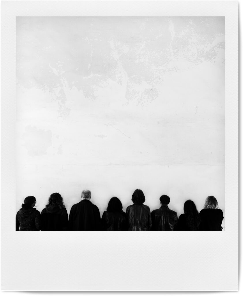 g.hörsturz Gruppenbild von hinten Polaroid